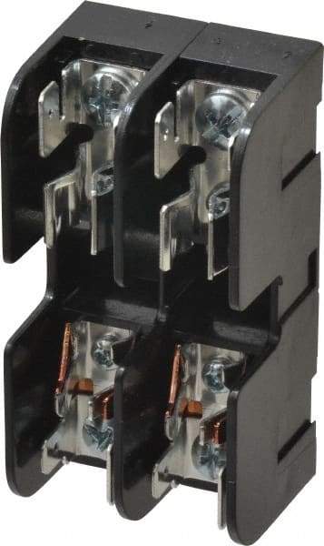 Ferraz Shawmut - 2 Pole, 10 to 14 AWG, 600 VAC/VDC, 30 Amp, DIN Rail Mount, Screw Mount Fuse Block - 13/32 Inch Diameter x 1-1/2 Inch Fuse Length, 3.04 Inch Long x 1.6 Inch Wide x 1.31 Inch High Block - Benchmark Tooling