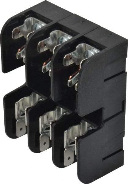 Ferraz Shawmut - 3 Pole, 10 to 14 AWG, 600 VAC/VDC, 30 Amp, DIN Rail Mount, Screw Mount Fuse Block - 13/32 Inch Diameter x 1-1/2 Inch Fuse Length, 3.04 Inch Long x 2.35 Inch Wide x 1.31 Inch High Block - Benchmark Tooling