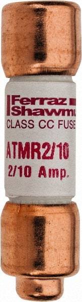 Ferraz Shawmut - 600 VAC/VDC, 0.2 Amp, Fast-Acting General Purpose Fuse - Clip Mount, 1-1/2" OAL, 100 at DC, 200 at AC kA Rating, 13/32" Diam - Benchmark Tooling