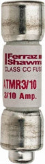 Ferraz Shawmut - 600 VAC/VDC, 0.3 Amp, Fast-Acting General Purpose Fuse - Clip Mount, 1-1/2" OAL, 100 at DC, 200 at AC kA Rating, 13/32" Diam - Benchmark Tooling