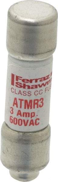 Ferraz Shawmut - 600 VAC/VDC, 3 Amp, Fast-Acting General Purpose Fuse - Clip Mount, 1-1/2" OAL, 100 at DC, 200 at AC kA Rating, 13/32" Diam - Benchmark Tooling