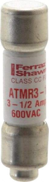 Ferraz Shawmut - 600 VAC/VDC, 3.5 Amp, Fast-Acting General Purpose Fuse - Clip Mount, 1-1/2" OAL, 100 at DC, 200 at AC kA Rating, 13/32" Diam - Benchmark Tooling