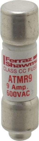 Ferraz Shawmut - 600 VAC/VDC, 9 Amp, Fast-Acting General Purpose Fuse - Clip Mount, 1-1/2" OAL, 100 at DC, 200 at AC kA Rating, 13/32" Diam - Benchmark Tooling