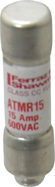 Ferraz Shawmut - 600 VAC/VDC, 15 Amp, Fast-Acting General Purpose Fuse - Clip Mount, 1-1/2" OAL, 100 at DC, 200 at AC kA Rating, 13/32" Diam - Benchmark Tooling