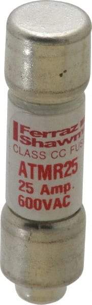 Ferraz Shawmut - 600 VAC/VDC, 25 Amp, Fast-Acting General Purpose Fuse - Clip Mount, 1-1/2" OAL, 100 at DC, 200 at AC kA Rating, 13/32" Diam - Benchmark Tooling