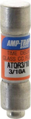 Ferraz Shawmut - 300 VDC, 600 VAC, 0.3 Amp, Time Delay General Purpose Fuse - Clip Mount, 1-1/2" OAL, 100 at DC, 200 at AC kA Rating, 13/32" Diam - Benchmark Tooling