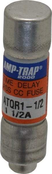 Ferraz Shawmut - 300 VDC, 600 VAC, 1.5 Amp, Time Delay General Purpose Fuse - Clip Mount, 1-1/2" OAL, 100 at DC, 200 at AC kA Rating, 13/32" Diam - Benchmark Tooling