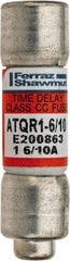 Ferraz Shawmut - 300 VDC, 600 VAC, 1.6 Amp, Time Delay General Purpose Fuse - Clip Mount, 1-1/2" OAL, 100 at DC, 200 at AC kA Rating, 13/32" Diam - Benchmark Tooling