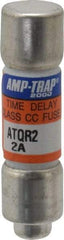 Ferraz Shawmut - 300 VDC, 600 VAC, 2 Amp, Time Delay General Purpose Fuse - Clip Mount, 1-1/2" OAL, 100 at DC, 200 at AC kA Rating, 13/32" Diam - Benchmark Tooling