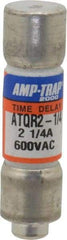 Ferraz Shawmut - 300 VDC, 600 VAC, 2.25 Amp, Time Delay General Purpose Fuse - Clip Mount, 1-1/2" OAL, 100 at DC, 200 at AC kA Rating, 13/32" Diam - Benchmark Tooling