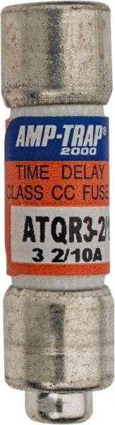 Ferraz Shawmut - 300 VDC, 600 VAC, 3.2 Amp, Time Delay General Purpose Fuse - Clip Mount, 1-1/2" OAL, 100 at DC, 200 at AC kA Rating, 13/32" Diam - Benchmark Tooling