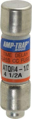 Ferraz Shawmut - 300 VDC, 600 VAC, 4.5 Amp, Time Delay General Purpose Fuse - Clip Mount, 1-1/2" OAL, 100 at DC, 200 at AC kA Rating, 13/32" Diam - Benchmark Tooling