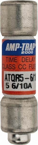 Ferraz Shawmut - 300 VDC, 600 VAC, 5.6 Amp, Time Delay General Purpose Fuse - Clip Mount, 1-1/2" OAL, 100 at DC, 200 at AC kA Rating, 13/32" Diam - Benchmark Tooling