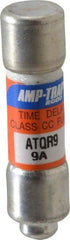 Ferraz Shawmut - 300 VDC, 600 VAC, 9 Amp, Time Delay General Purpose Fuse - Clip Mount, 1-1/2" OAL, 100 at DC, 200 at AC kA Rating, 13/32" Diam - Benchmark Tooling