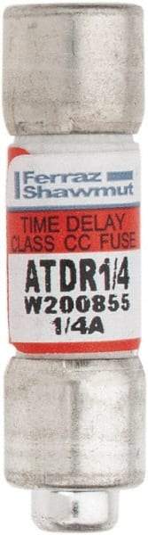 Ferraz Shawmut - 300 VDC, 600 VAC, 0.25 Amp, Time Delay General Purpose Fuse - Clip Mount, 1-1/2" OAL, 100 at DC, 200 at AC kA Rating, 13/32" Diam - Benchmark Tooling