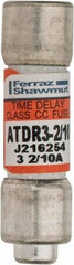 Ferraz Shawmut - 300 VDC, 600 VAC, 3.2 Amp, Time Delay General Purpose Fuse - Clip Mount, 1-1/2" OAL, 100 at DC, 200 at AC kA Rating, 13/32" Diam - Benchmark Tooling