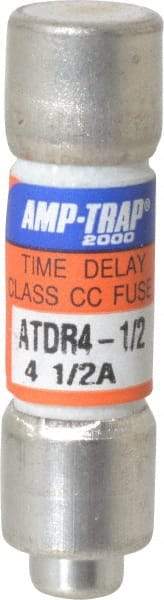 Ferraz Shawmut - 300 VDC, 600 VAC, 4.5 Amp, Time Delay General Purpose Fuse - Clip Mount, 1-1/2" OAL, 100 at DC, 200 at AC kA Rating, 13/32" Diam - Benchmark Tooling