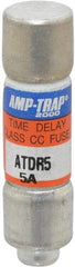 Ferraz Shawmut - 300 VDC, 600 VAC, 5 Amp, Time Delay General Purpose Fuse - Clip Mount, 1-1/2" OAL, 100 at DC, 200 at AC kA Rating, 13/32" Diam - Benchmark Tooling