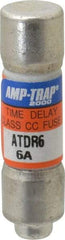 Ferraz Shawmut - 300 VDC, 600 VAC, 6 Amp, Time Delay General Purpose Fuse - Clip Mount, 1-1/2" OAL, 100 at DC, 200 at AC kA Rating, 13/32" Diam - Benchmark Tooling