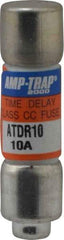 Ferraz Shawmut - 300 VDC, 600 VAC, 10 Amp, Time Delay General Purpose Fuse - Clip Mount, 1-1/2" OAL, 100 at DC, 200 at AC kA Rating, 13/32" Diam - Benchmark Tooling