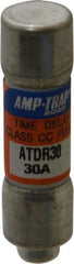 Ferraz Shawmut - 300 VDC, 600 VAC, 30 Amp, Time Delay General Purpose Fuse - Clip Mount, 1-1/2" OAL, 100 at DC, 200 at AC kA Rating, 13/32" Diam - Benchmark Tooling