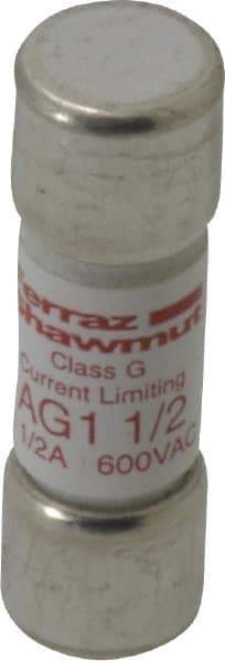 Ferraz Shawmut - 600 VAC, 1.5 Amp, Time Delay General Purpose Fuse - Clip Mount, 1-5/16" OAL, 100 at AC kA Rating, 13/32" Diam - Benchmark Tooling