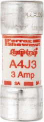 Ferraz Shawmut - 300 VDC, 600 VAC, 3 Amp, Fast-Acting General Purpose Fuse - Clip Mount, 2-1/4" OAL, 100 at DC, 200 at AC kA Rating, 13/16" Diam - Benchmark Tooling