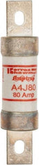 Ferraz Shawmut - 300 VDC, 600 VAC, 80 Amp, Fast-Acting General Purpose Fuse - Clip Mount, 4-5/8" OAL, 100 at DC, 200 at AC kA Rating, 1-1/8" Diam - Benchmark Tooling