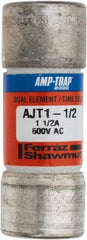 Ferraz Shawmut - 500 VDC, 600 VAC, 1.5 Amp, Time Delay General Purpose Fuse - Clip Mount, 2-1/4" OAL, 100 at DC, 200 at AC, 300 (Self-Certified) kA Rating, 13/16" Diam - Benchmark Tooling