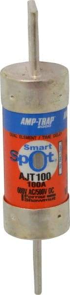 Ferraz Shawmut - 500 VDC, 600 VAC, 100 Amp, Time Delay General Purpose Fuse - Clip Mount, 4-5/8" OAL, 100 at DC, 200 at AC, 300 (Self-Certified) kA Rating, 1-1/16" Diam - Benchmark Tooling