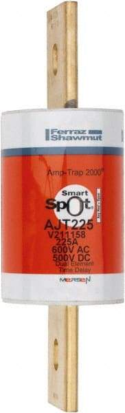 Ferraz Shawmut - 500 VDC, 600 VAC, 225 Amp, Time Delay General Purpose Fuse - Clip Mount, 7-1/8" OAL, 100 at DC, 200 at AC, 300 (Self-Certified) kA Rating, 2-1/8" Diam - Benchmark Tooling