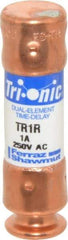 Ferraz Shawmut - 250 VAC/VDC, 1 Amp, Time Delay General Purpose Fuse - Clip Mount, 50.8mm OAL, 20 at DC, 200 at AC kA Rating, 9/16" Diam - Benchmark Tooling