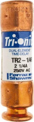 Ferraz Shawmut - 250 VAC/VDC, 2.25 Amp, Time Delay General Purpose Fuse - Clip Mount, 50.8mm OAL, 20 at DC, 200 at AC kA Rating, 9/16" Diam - Benchmark Tooling