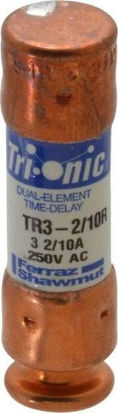 Ferraz Shawmut - 160 VDC, 250 VAC, 3.2 Amp, Time Delay General Purpose Fuse - Clip Mount, 50.8mm OAL, 20 at DC, 200 at AC kA Rating, 9/16" Diam - Benchmark Tooling