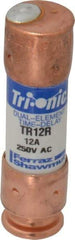 Ferraz Shawmut - 160 VDC, 250 VAC, 12 Amp, Time Delay General Purpose Fuse - Clip Mount, 50.8mm OAL, 20 at DC, 200 at AC kA Rating, 9/16" Diam - Benchmark Tooling