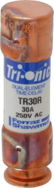 Ferraz Shawmut - 160 VDC, 250 VAC, 30 Amp, Time Delay General Purpose Fuse - Clip Mount, 50.8mm OAL, 20 at DC, 200 at AC kA Rating, 9/16" Diam - Benchmark Tooling