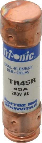 Ferraz Shawmut - 250 VAC/VDC, 45 Amp, Time Delay General Purpose Fuse - Clip Mount, 76.2mm OAL, 20 at DC, 200 at AC kA Rating, 13/16" Diam - Benchmark Tooling