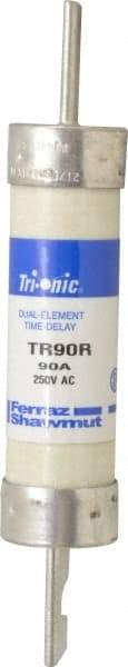 Ferraz Shawmut - 250 VAC/VDC, 90 Amp, Time Delay General Purpose Fuse - Clip Mount, 5-7/8" OAL, 20 at DC, 200 at AC kA Rating, 1-1/16" Diam - Benchmark Tooling