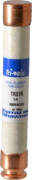 Ferraz Shawmut - 600 VAC/VDC, 1 Amp, Time Delay General Purpose Fuse - Clip Mount, 127mm OAL, 20 at DC, 200 at AC kA Rating, 13/16" Diam - Benchmark Tooling