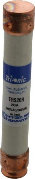 Ferraz Shawmut - 300 VDC, 600 VAC, 20 Amp, Time Delay General Purpose Fuse - Clip Mount, 127mm OAL, 20 at DC, 200 at AC kA Rating, 13/16" Diam - Benchmark Tooling