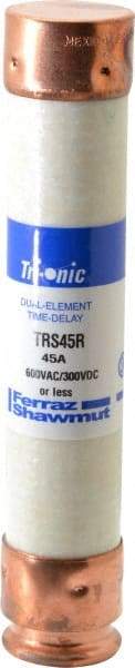 Ferraz Shawmut - 300 VDC, 600 VAC, 45 Amp, Time Delay General Purpose Fuse - Clip Mount, 5-1/2" OAL, 20 at DC, 200 at AC kA Rating, 1-1/16" Diam - Benchmark Tooling