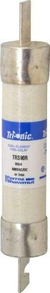 Ferraz Shawmut - 600 VAC/VDC, 90 Amp, Time Delay General Purpose Fuse - Clip Mount, 7-7/8" OAL, 100 at DC, 200 at AC kA Rating, 1-5/16" Diam - Benchmark Tooling