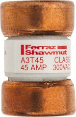 Ferraz Shawmut - 160 VDC, 300 VAC, 45 Amp, Fast-Acting General Purpose Fuse - Clip Mount, 7/8" OAL, 200 at AC, 50 at DC kA Rating, 9/16" Diam - Benchmark Tooling