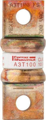 Ferraz Shawmut - 160 VDC, 300 VAC, 100 Amp, Fast-Acting General Purpose Fuse - Bolt-on Mount, 2-5/32" OAL, 200 at AC, 50 at DC kA Rating, 13/16" Diam - Benchmark Tooling