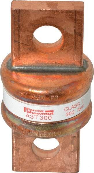 Ferraz Shawmut - 160 VDC, 300 VAC, 300 Amp, Fast-Acting General Purpose Fuse - Bolt-on Mount, 2-3/4" OAL, 200 at AC, 50 at DC kA Rating, 1-21/64" Diam - Benchmark Tooling