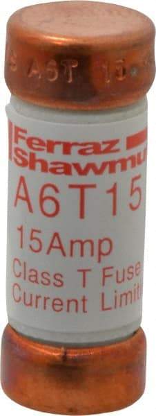 Ferraz Shawmut - 300 VDC, 600 VAC, 15 Amp, Fast-Acting General Purpose Fuse - Clip Mount, 1-1/2" OAL, 100 at DC, 200 at AC kA Rating, 9/16" Diam - Benchmark Tooling