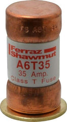 Ferraz Shawmut - 300 VDC, 600 VAC, 35 Amp, Fast-Acting General Purpose Fuse - Clip Mount, 1-9/16" OAL, 100 at DC, 200 at AC kA Rating, 13/16" Diam - Benchmark Tooling