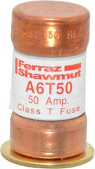 Ferraz Shawmut - 300 VDC, 600 VAC, 50 Amp, Fast-Acting General Purpose Fuse - Clip Mount, 1-9/16" OAL, 100 at DC, 200 at AC kA Rating, 13/16" Diam - Benchmark Tooling