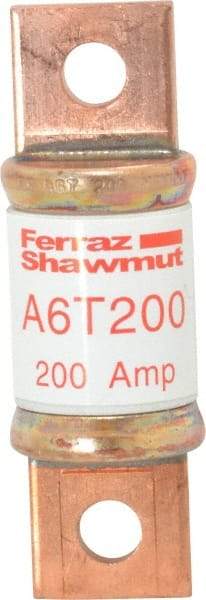 Ferraz Shawmut - 300 VDC, 600 VAC, 200 Amp, Fast-Acting General Purpose Fuse - Bolt-on Mount, 3-1/4" OAL, 100 at DC, 200 at AC kA Rating, 1-1/16" Diam - Benchmark Tooling