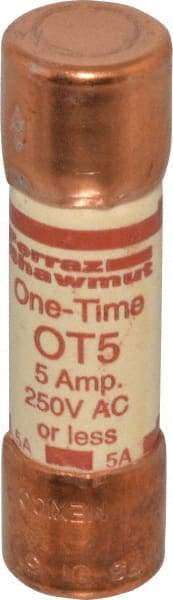 Ferraz Shawmut - 250 VAC/VDC, 5 Amp, Fast-Acting General Purpose Fuse - Clip Mount, 50.8mm OAL, 20 at DC, 50 at AC kA Rating, 9/16" Diam - Benchmark Tooling